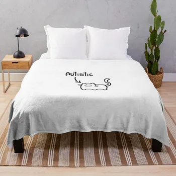 плед с кошкой-аутистом, зимние одеяла для кровати, пушистое одеяло для дивана
