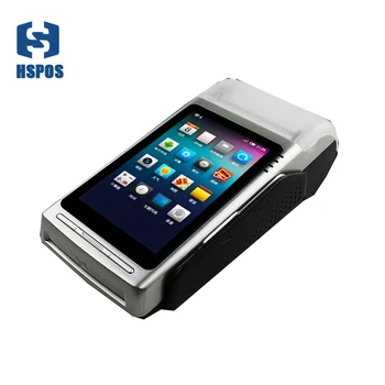 Портативный POS-терминал HSPOS КПК Android 5.1 GPS КПК принтер 58 мм с поддержкой штрих-кода, 2 слота для SIM-карт HS-068