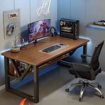 Простой компьютерный стол, верстак, Офисная мебель, Компьютерные столы из кованого железа, домашний рабочий стол, игровой стол, стул, спальня, рабочий стол, M