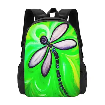 Рюкзак Dragonfly Dreams для школьника, сумка для ноутбука, дорожная сумка