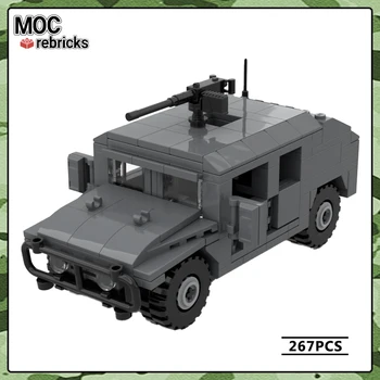 Серия военной техники HMMWV M1025 Car MOC Building Block Эксперты по сборке самодельных моделей, кирпичные игрушки высокой сложности, рождественские подарки