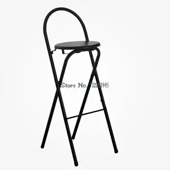 Скандинавский высокий стул портативный складной барный стул барный стул с утолщенной спинкой для стульчика для отдыха для взрослых бытовой стул со спинкой