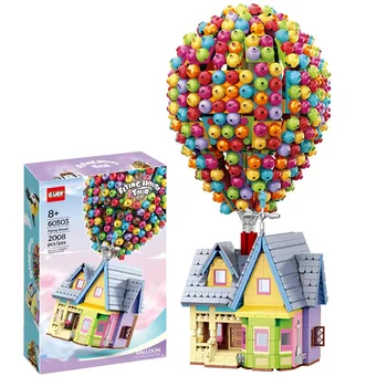 Строительные блоки MOC Flying Balloon House Kevin IN UP Bird Movie Friends Expert Architecture Bricks Игрушки для детских подарков