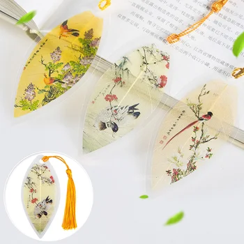 Туристические достопримечательности в китайском стиле, серия Jiangnan Watertown, закладки на листьях, Канцелярские принадлежности, закладки на листьях, Маленькие подарки