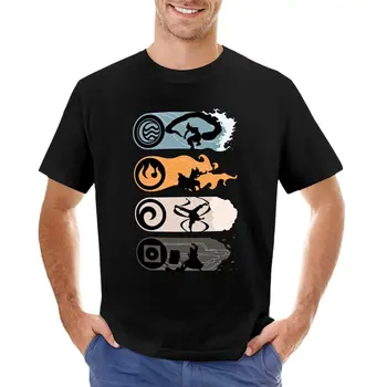 Футболка Four Elements, футболка для мальчика, черные футболки для мужчин