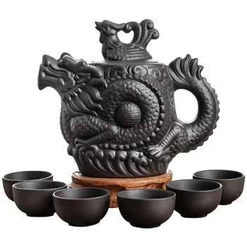 Чайник с фиолетовым песком Большой емкости, Бытовая чашка Кунг-фу, Горшок для цветов сливы Исин Чжу Ни, Большой Чайник для чая, Керамический чайник