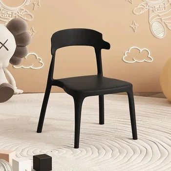 Черные пластиковые кухонные стулья, современные гостиные, дизайнерские стулья для столовой, Индивидуальная мебель для гостиной Casa Arredo MQ50CY
