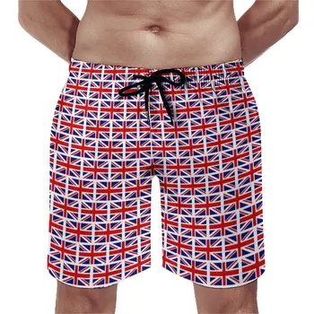 Шорты с принтом Британских флагов British Union, короткие штаны в стиле ретро, мужские шорты для бега, серфинга, Удобные плавки, Подарок на День рождения